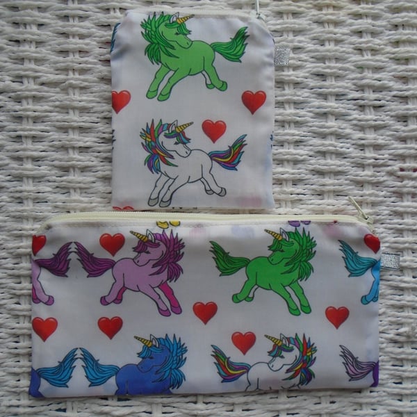 Gift Set Pencil Case & Purse Love Unicorns 