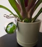 Pot Pals Handmade Snail Garden Ornament - Vintage Fork & Glass Marble Snail - Pl - Image 2