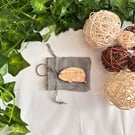 Wooden Caravan Keyring with Gift Bag