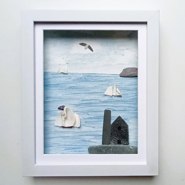 Cornish Tin Mine Engine House, Coastal Wall Decor