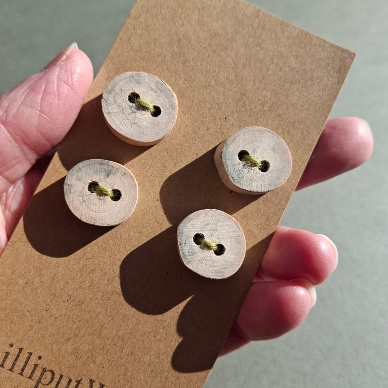 Set of Four Beachcombed Buttons