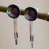 Sterling Silver Studs with Garnet