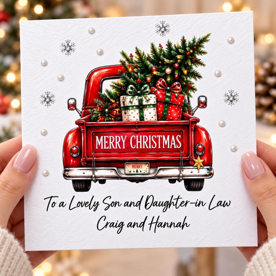Merry Christmas card for Couple, Mum, Dad, Brother, Son, Friend, Boyfriend