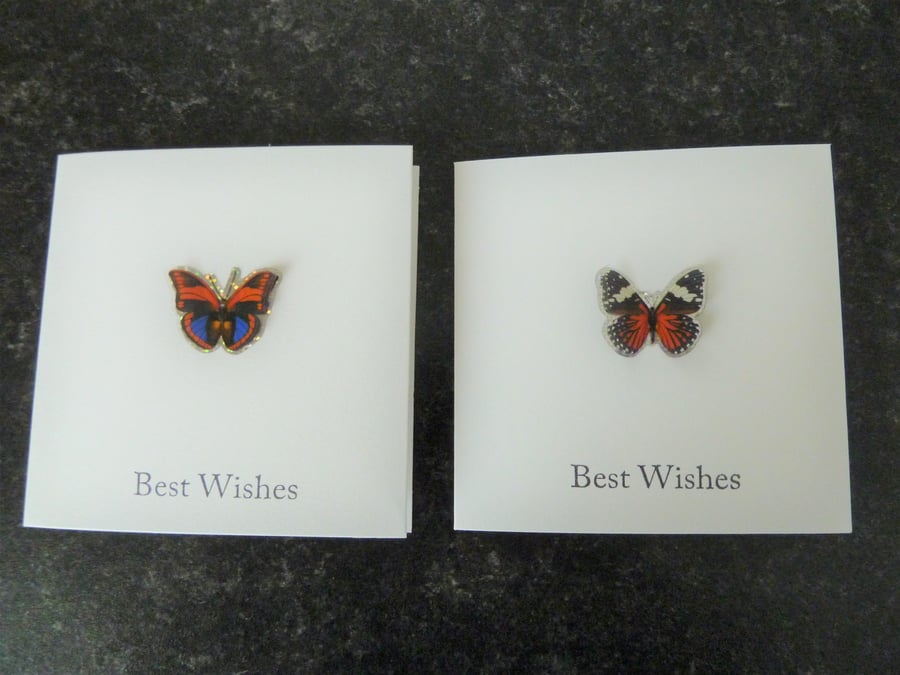 butterfly best wishes cards