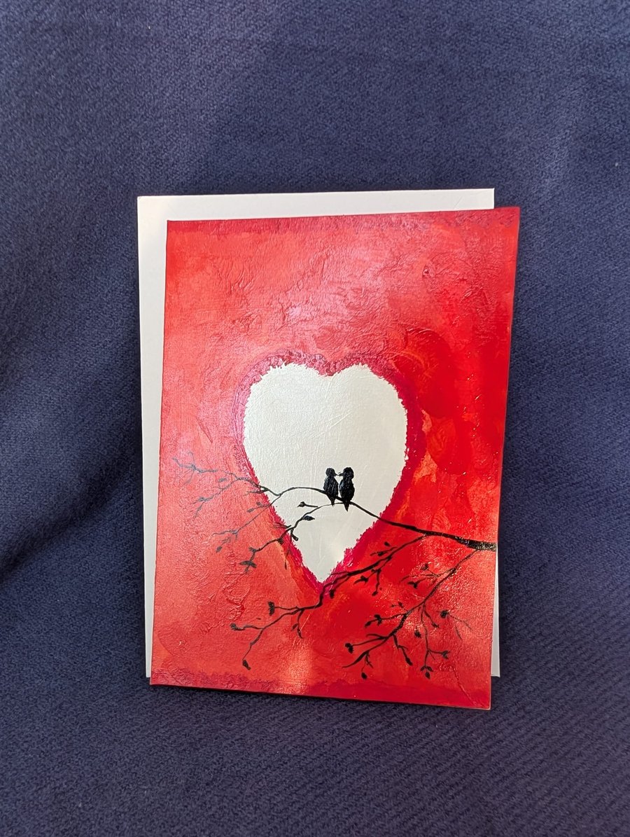 Hand Painted Arcylic Card 