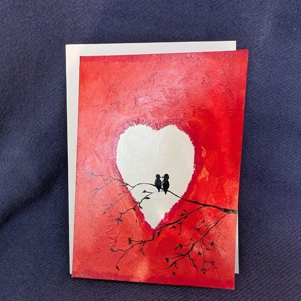 Hand Painted Arcylic Card 