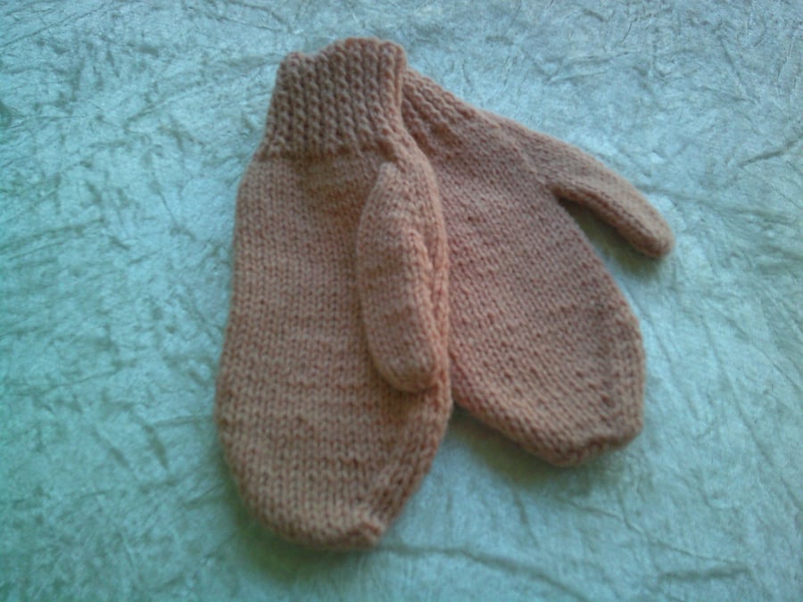 Child's Handed Knitted Mittens