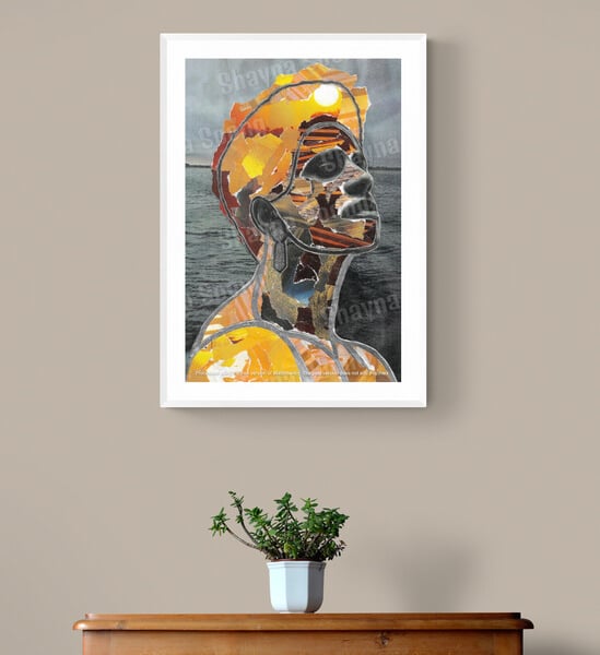 'Bling' print of handmade collage