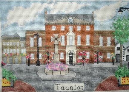 Taunton in Somerset cross stitch chart