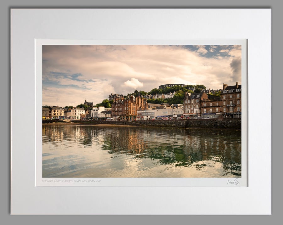 Oban Bay & McCaig's Tower Argyll Scotland - A3 (50x40cm) Unframed Print