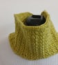 Hand crocheted lime green cowl