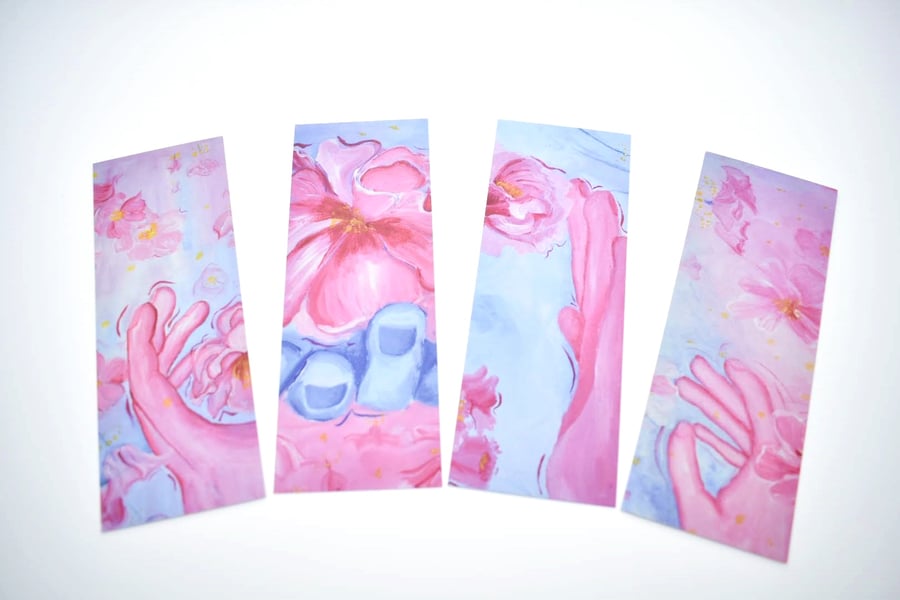 Kindness Painting Art Bookmarks, Set of Four