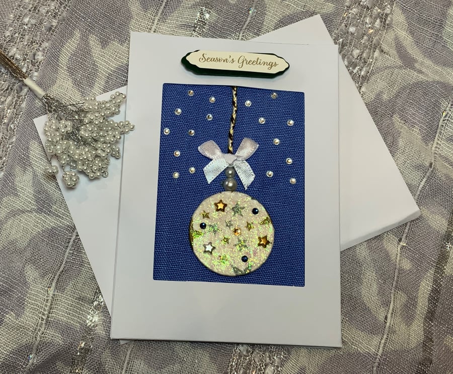 Hanging Bauble Christmas Card