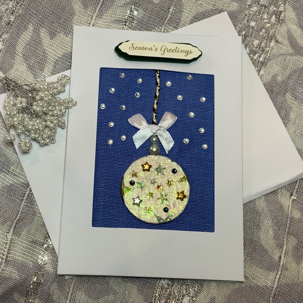 Hanging Bauble Christmas Card