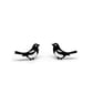 Tiny Magpie Stud Earrings - Handmade - Image 3