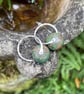 Sterling silver and green turquoise earrings - Image 1