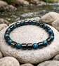Blue & Black Natural Stone Bracelet
