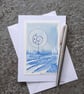 Cleansing  Handpainted Blank Card. Wicca Symbol Sigil Rune