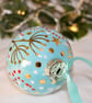 Winter wildflower ceramic Christmas bauble - Image 3