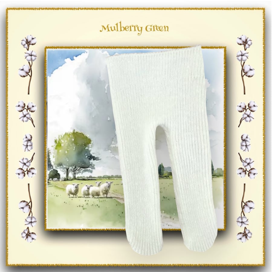 Reserved for June - Ribbed Cream Tights