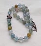 Beryl morganite necklace with howlite star on knotted cord - Image 3