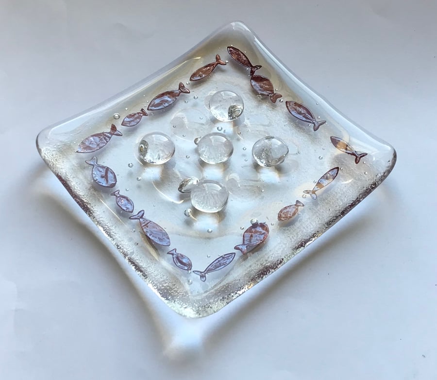 Fused Glass Soap Dish 