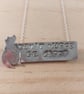 Sterling Silver Stamped Don't Worry Be Cappy Capybara Necklace