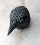 'Ignis', a black porcelain crow idol. - Image 9