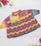 Hand Knitted Rainbow Baby Cardigan Old Shale Matinee Coat 0-3 Months Gift - Image 1
