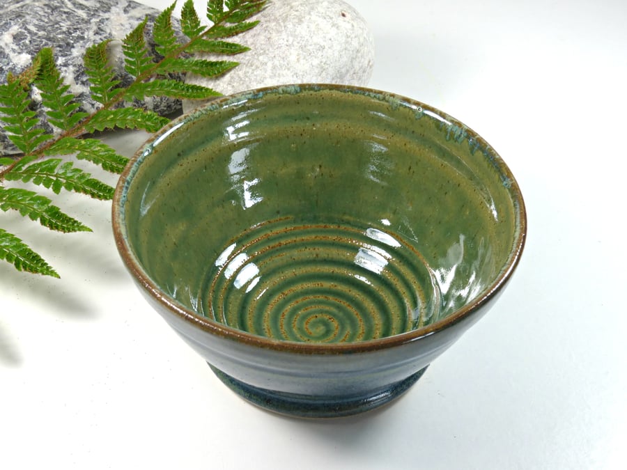  Summer Green Beautiful Breakfast Soup Salad Tapas Bowls Ceramic Stoneware 