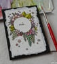 floral wreath meh - original aceo - Image 1