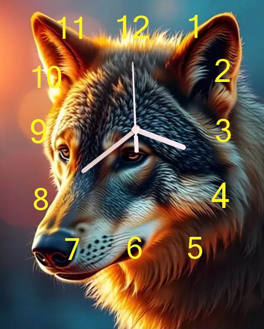 wolf wall clock wolf wall clock
