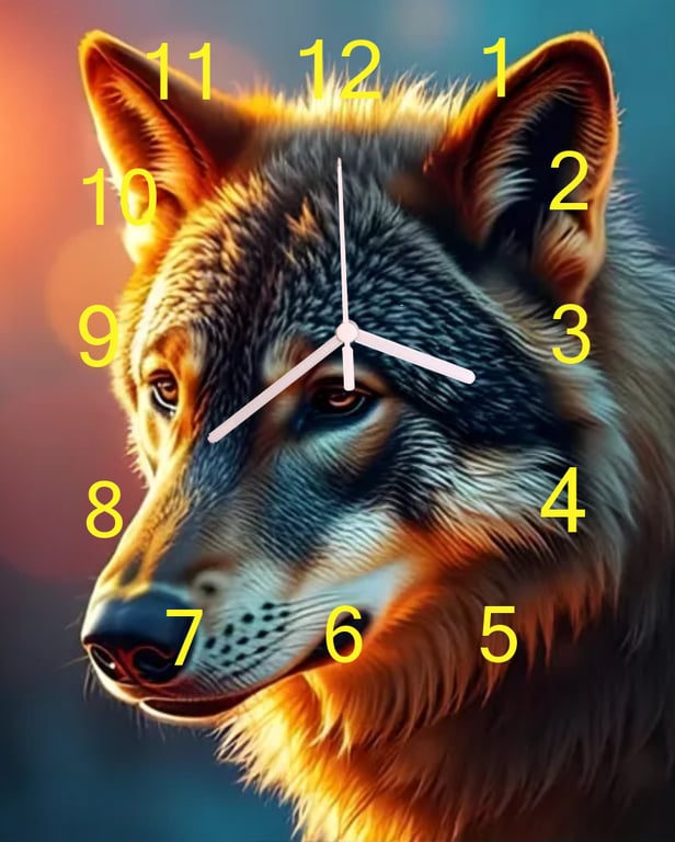 wolf wall clock wolf wall clock