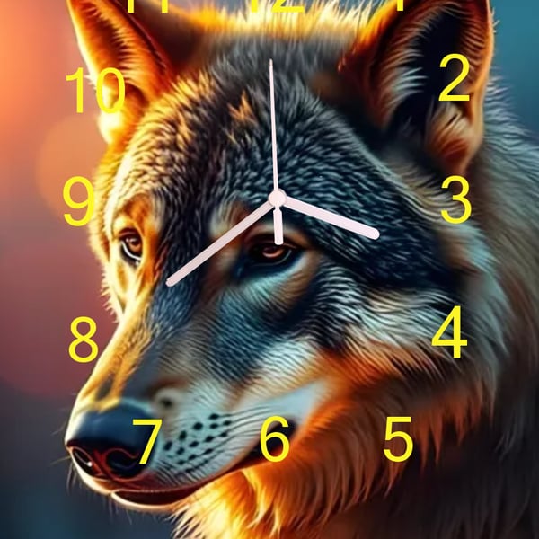 wolf wall clock wolf wall clock