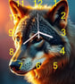 wolf wall clock wolf wall clock - Image 1