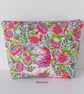 Large zipped pouch, project bag, cosmetic bag, unicorn floral - Image 8