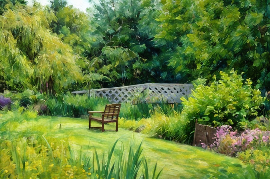 A4 Print Of Gooderstone Water Gardens Norfolk 