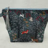 Woodland Animals Print Zipped Purse. Fully Lined with Gusset and Zip. 