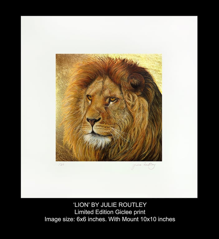 'LION' Limited Edition Print By Julie Routley