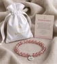 Strawberry Quartz Bracelet Personalised with Initial, Natural Healing Crystal Br - Image 4