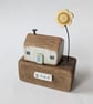 Perfectly Imperfect Little Wooden Cottage with Clay Sunshine 'Home'