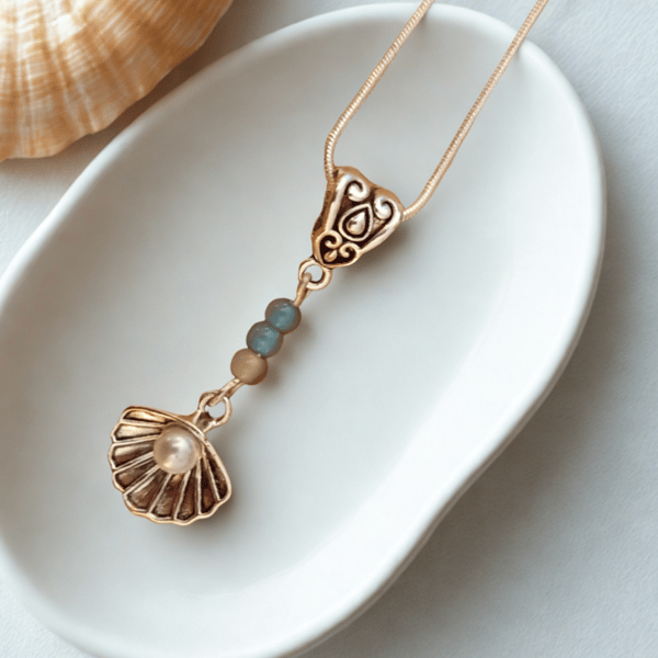 Pearl in a Shell Necklace