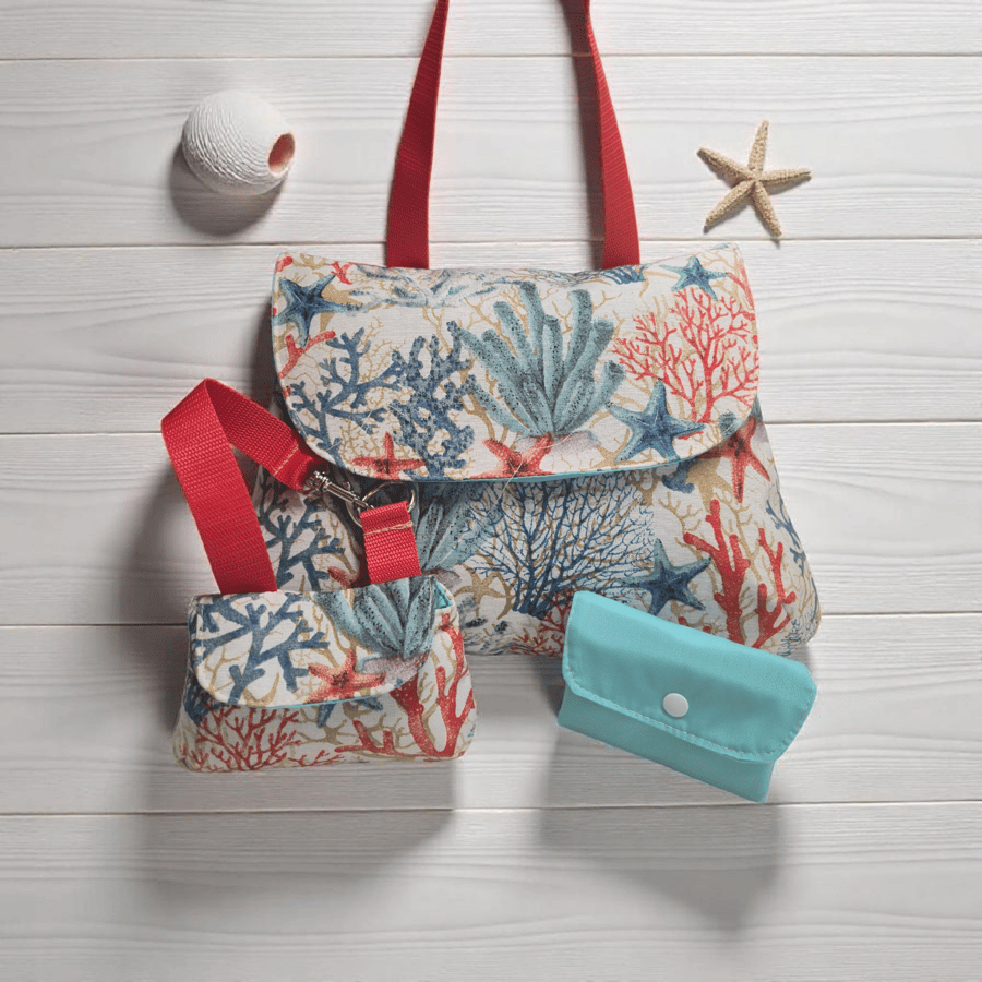 Sea print Bag set