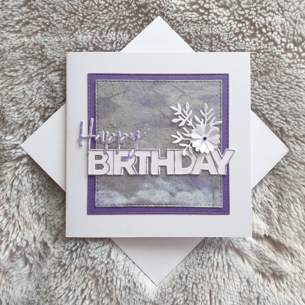 Birthday Card- Purple