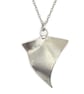 Unique Sterling Silver Handmade Pendant, Sculptural Triangle Design - Image 5