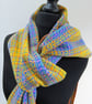 Sold - Yellow and blue tartan scarf - Image 2