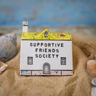 SUPPORTIVE FRIENDS SOCIETY Charming Handcrafted Ceramic Tiny House