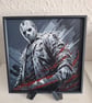 Jason Voorhees 3D HueForge Framed Print - 8 x 8 Inch - Stand Included - Image 1