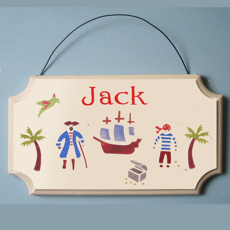 Child's Plaque with Pirates Theme