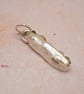Handmade Biwa Pearl Pendant in Sterling Silver One of a Kind Organic Jewellery - Image 1